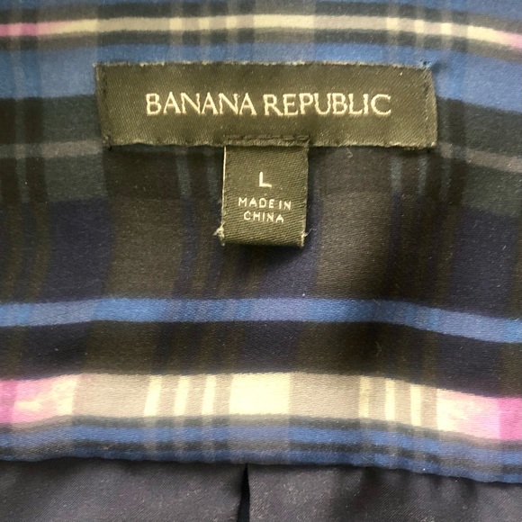 Banana Republic Ruffle Plaid Belted Shirt Dress, L - Picture 3 of 10
